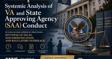 Systemic Analysis of VA and State Approving Agency (SAA) Conduct in Education Approval Processes: Patterns of Delay, Miscommunication, and Regulatory Overreach – RESEARCH & PODCAST SERIES 2026