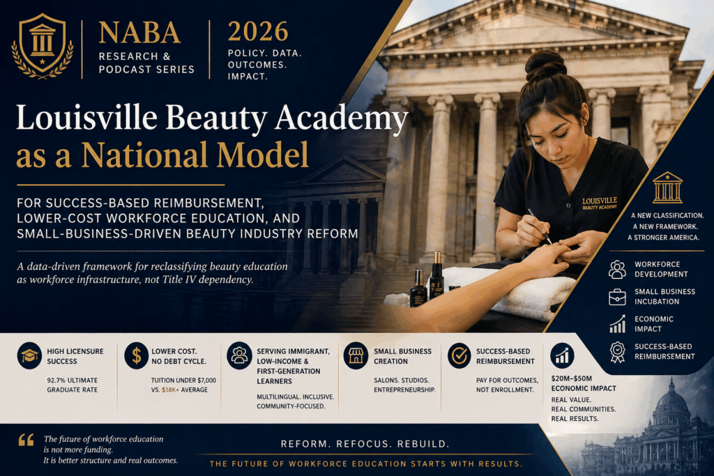 NABA DTU LBA Beauty School Reform Model Research FEATURE on New American Business Association