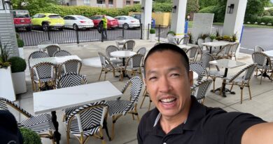 Di Tran on location near Louisville’s new Paris Baguette, reflecting on family-friendly and business-friendly neighborhood gathering space.