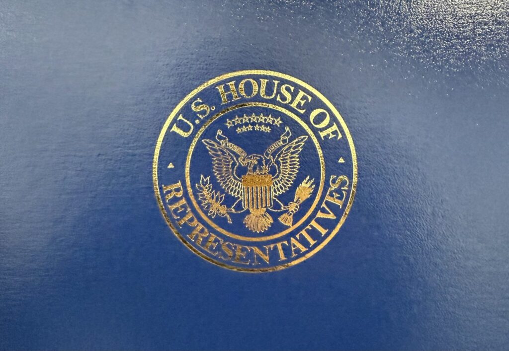 U.S. House of Representatives presentation folder associated with Louisville Beauty Academy's 2026 congressional recognition